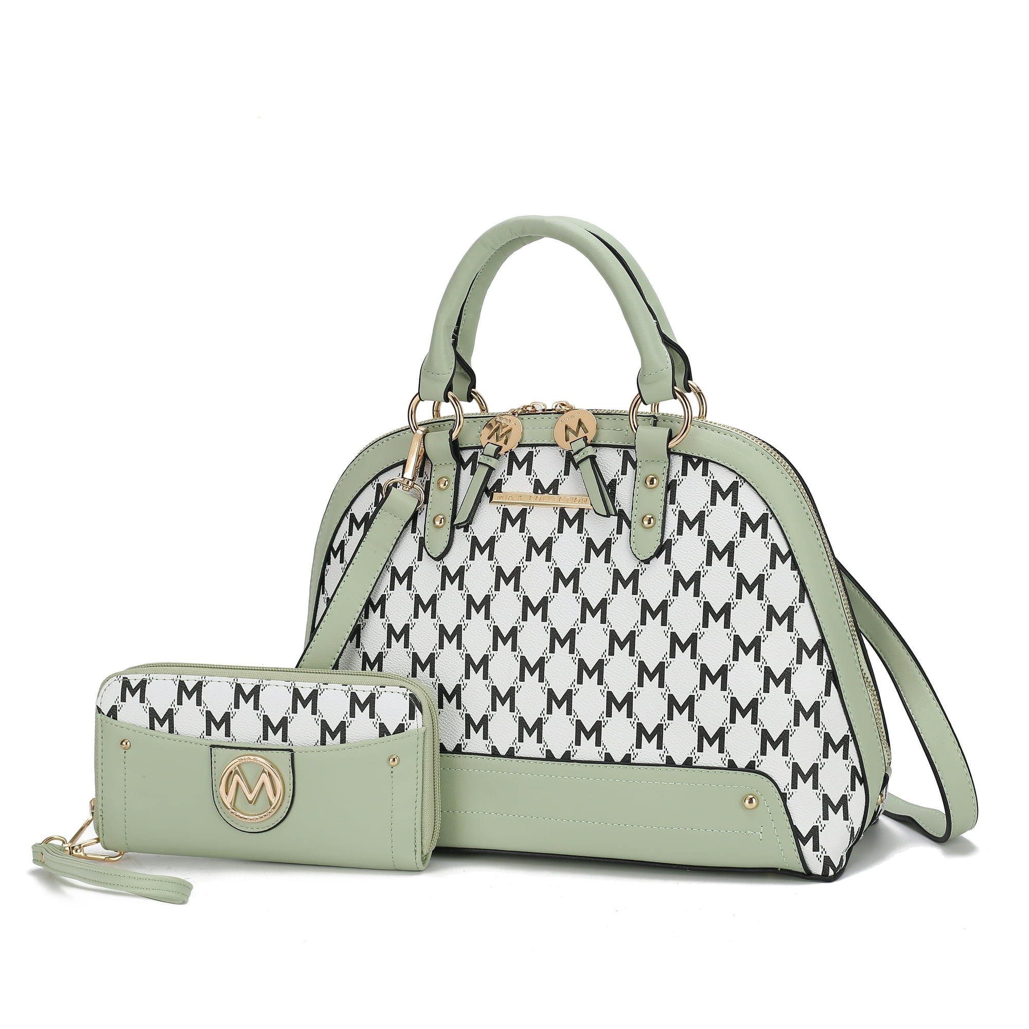 Mia K Collection Shoulder Handbag for Women: Vegan Leather Satchel-Tote  Bag, Top-Handle Purse, Ladies Pocketbook