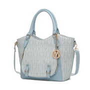 Fula Tote Bag for Women, Vegan Leather Top-Handle Shoulder Bag Crossbody Bag Handbag Purse By Mia K- Light Blue
