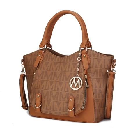 MKF Collection Fula Tote Bag for Women, Vegan Leather Top-Handle Shoulder Bag Crossbody Bag Handbag Purse By Mia K- Tan