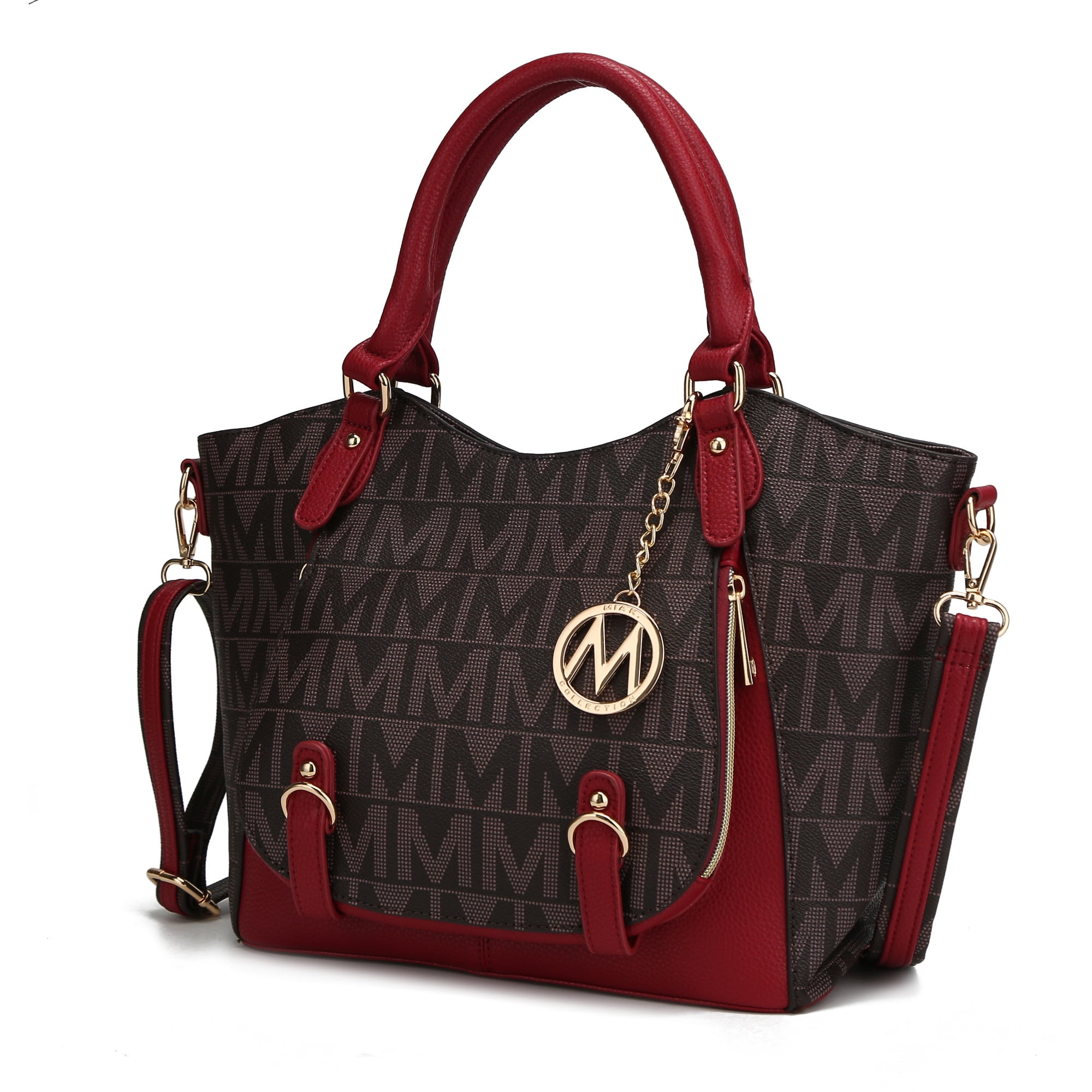 MKF Collection Fula Tote Bag for Women, Vegan Leather Top-Handle Shoulder Bag Crossbody Bag Handbag Purse By Mia K- Red MKF Collection Fula Tote Bag for Women, Vegan Leather Top-Handle Shoulder Bag Crossbody Bag Handbag Purse By Mia K- Red