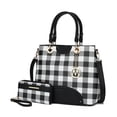 thumbnail image 1 of MKF Collection Gabriella Women's Tote Bag with Wallet, Checkered Vegan Leather Shoulder Bag Handbag Purse 2Pcs Set by Mia K - Black, 1 of 11
