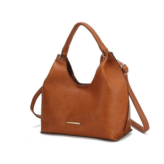 MKF Collection Gara Women’s Shoulder Bag, Vegan Leather Crossbody Bag Handbag Purse by Mia K - Cognac