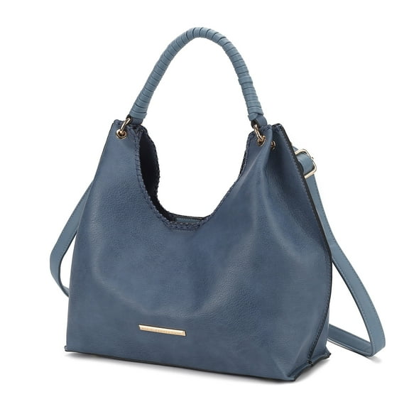 MKF Collection Gara Women’s Shoulder Bag, Vegan Leather Crossbody Bag Handbag Purse by Mia K - Denim