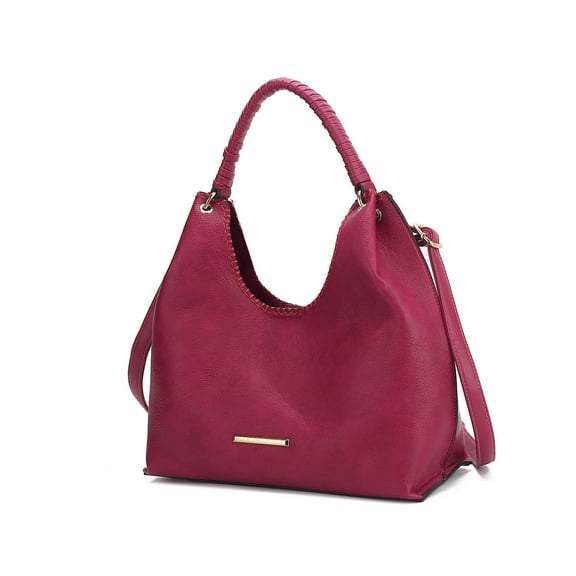 MKF Collection Gara Women’s Shoulder Bag, Vegan Leather Crossbody Bag Handbag Purse by Mia K - Fuchsia