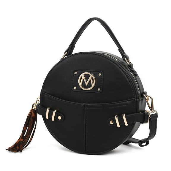 MKF Collection Gayle Crossbody Bag Stylish Vegan Leather Women’s Handbag Purse by Mia K- Black