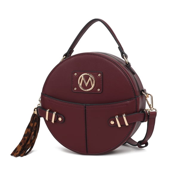 MKF Collection Gayle Crossbody Bag Stylish Vegan Leather Women’s Handbag Purse by Mia K- Wine