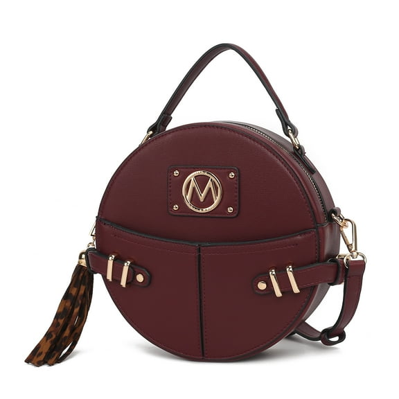 MKF Collection Gayle Crossbody Bag Stylish Vegan Leather Women’s Handbag Purse by Mia K- Wine