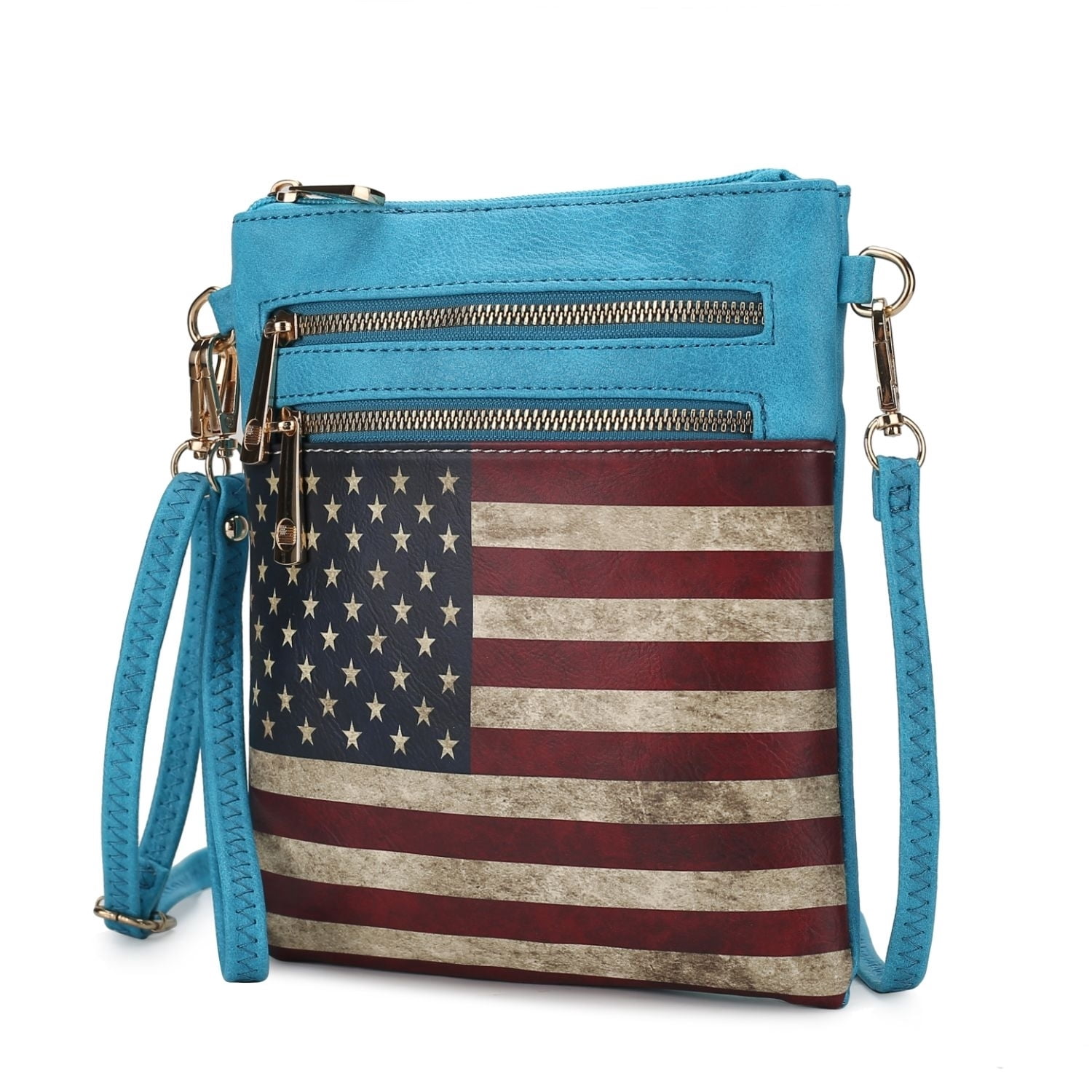 MKF Collection Women's Genesis Printed Flag Crossbody Bag