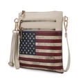thumbnail image 1 of MKF Collection Genesis Vegan Leather Women's Crossbody Bag, Trendy Crossover Purse Handbag by Mia K - Beige, 1 of 6