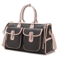 thumbnail image 1 of MKF Collection Genevieve Color Block Vegan Leather Women's Charcoal Gray Duffel Bag by Mia K, 1 of 10