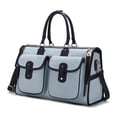 thumbnail image 1 of MKF Collection Genevieve Color Block Vegan Leather Women's Light Blue Duffel Bag by Mia K, 1 of 10