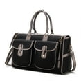 thumbnail image 1 of MKF Collection Genevieve Color Block Vegan Leather Women's Pewter Duffel Bag by Mia K, 1 of 10