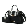 thumbnail image 1 of MKF Collection Geny Women’s Faux-Snake Embossed Handbag Shoulder Bag With Matching Wallet Purse by Mia K- 2 pieces - Black, 1 of 9