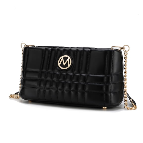 MKF Collection Giada Vegan Leather Women's Shoulder Bag, Elegant Crossbody Purse Handbag by Mia K - Black