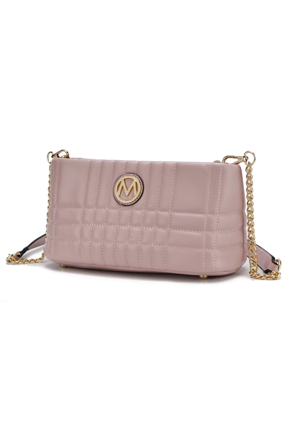 Giada Vegan Leather Women's Shoulder Bag, Elegant Crossbody Purse Handbag by Mia K - Pink