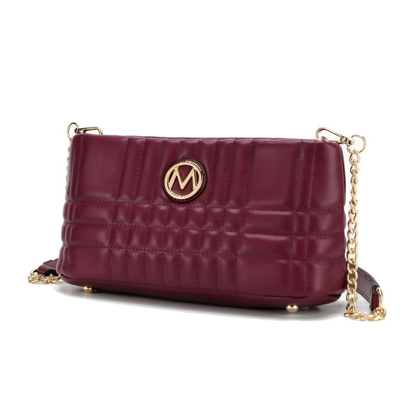 MKF Collection Giada Vegan Leather Women's Shoulder Bag, Elegant Crossbody Purse Handbag by Mia K - Purple
