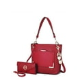thumbnail image 1 of MKF Collection Grace Women's Shoulder Bag With Wristlet Wallet Vegan Leather Handbag Purse Set by Mia K. -Red, 1 of 12