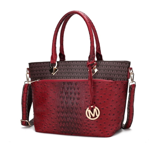 MKF Collection Grace Women's tote Bag, Croco Vegan Leather Shoulder Bag Handbag Purse by Mia K