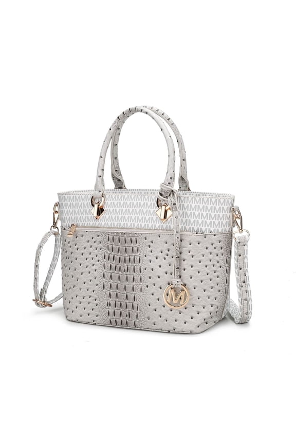 Grace Women's tote Bag, Croco Vegan Leather Shoulder Bag Handbag Purse by Mia K