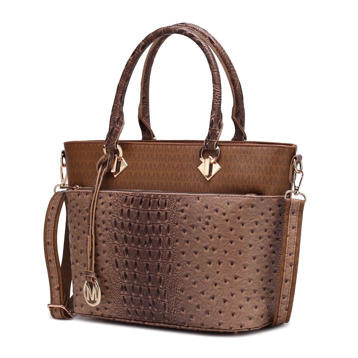 MKF Collection Grace Women's tote Bag, Croco Vegan Leather Shoulder Bag Handbag Purse by Mia K