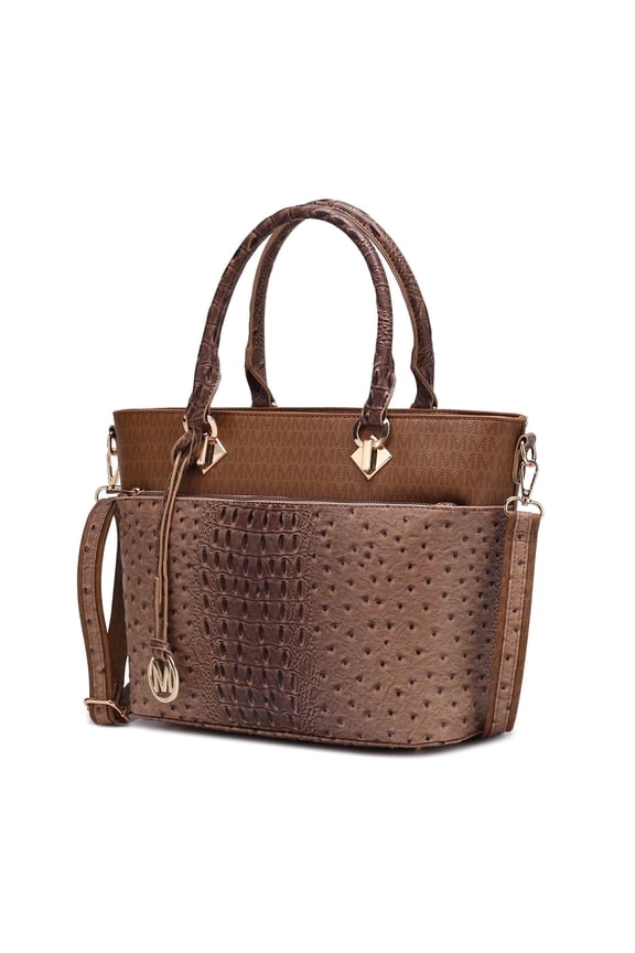 Grace Women's tote Bag, Croco Vegan Leather Shoulder Bag Handbag Purse by Mia K