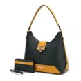 thumbnail image 1 of MKF Collection Graciela Women's Hobo Bag & Wallet, Vegan Leather Shoulder Bag 2pcs Set Handbag by Mia K. - Olive Mustard, 1 of 8