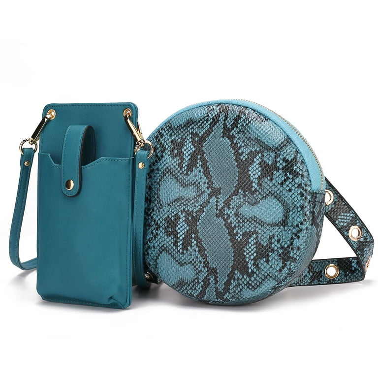 MKF Collection Hailey Smartphone Convertible Crossbody Bag by Mia K. Turquoise
