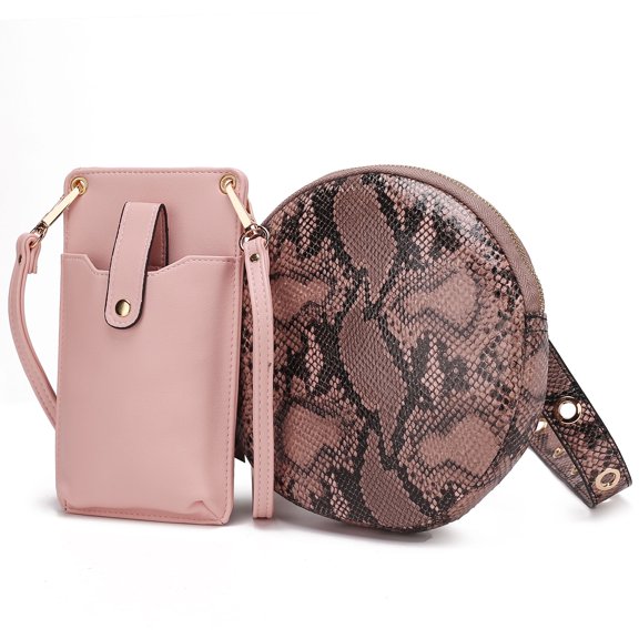 MKF Collection Hailey Women Smartphone Convertible Crossbody Bag by Mia K - Coral