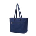 thumbnail image 1 of MKF Collection Hallie Women’s Tote Bag, Solid Quilted Cotton Shoulder Handbag by Mia K - Navy, 1 of 7