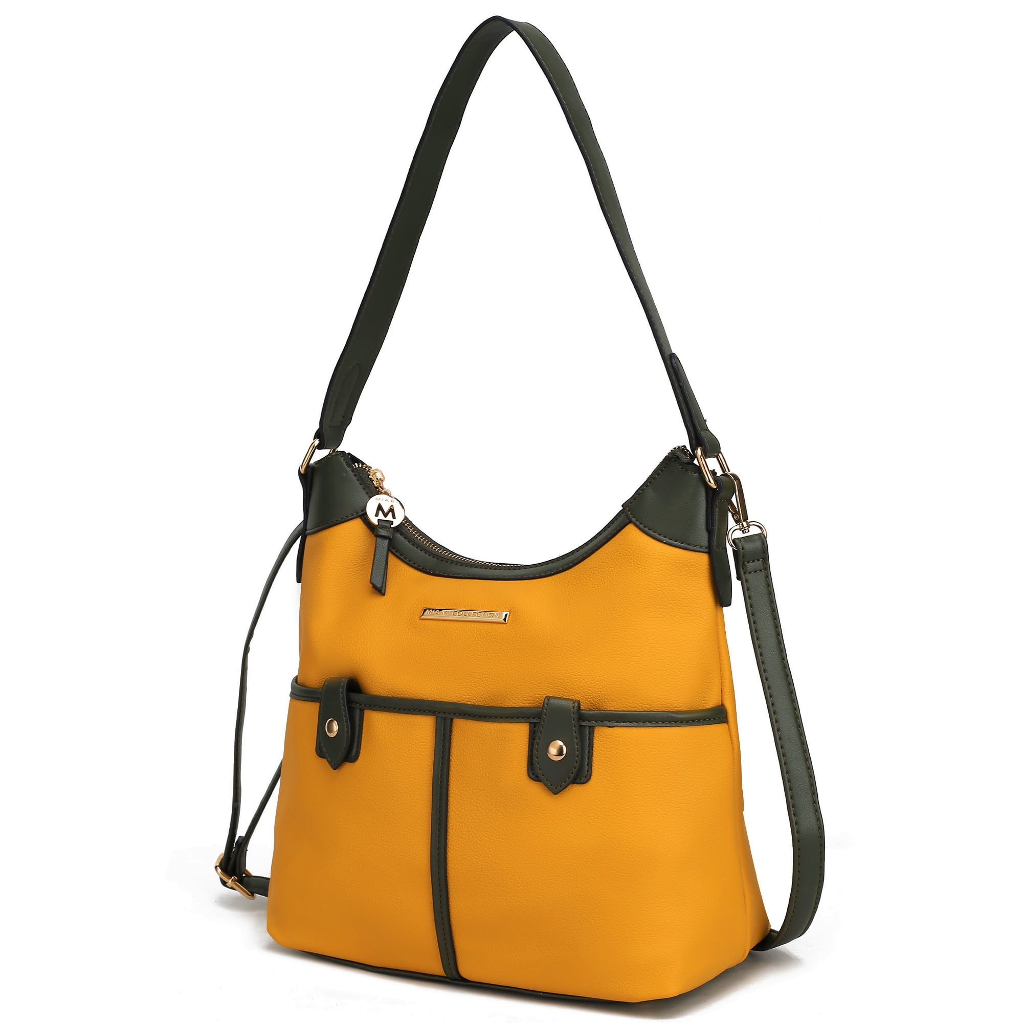 MKF Collection Harper Vegan Color Block Leather Women Shoulder Bag