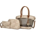 thumbnail image 1 of MKF Collection Hattie 3-in-1 Women Tote Bag M Signature Handbag Purse by Mia K - Beige, 1 of 11