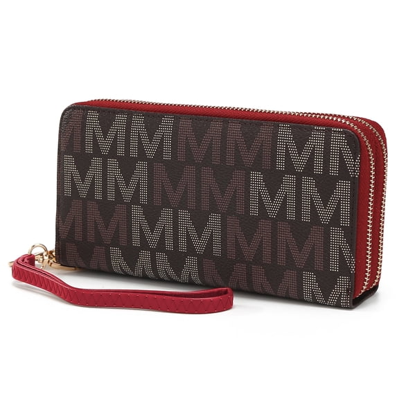 MKF Collection Hofstra Signature Wristlet Wallet for Women's, Handbag Purse by Mia K - Red