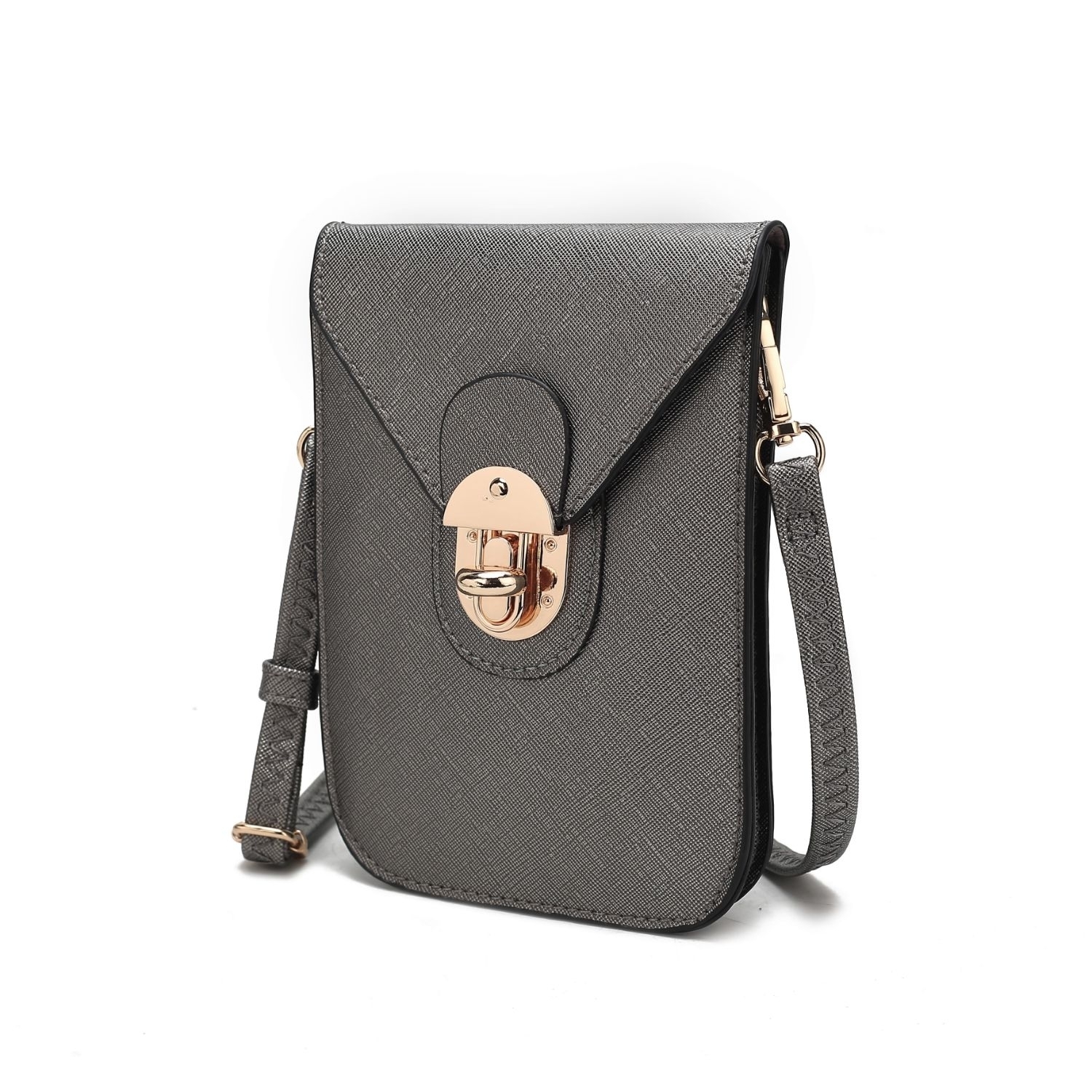 MKF Collection Havana Vegan Leather Smartphone Crossbody Handbag by Mia K 