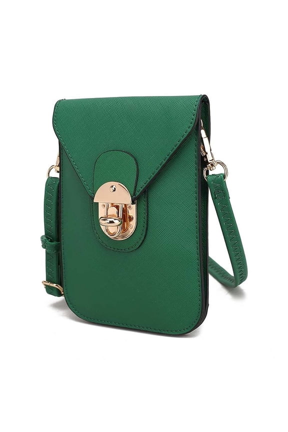 Havana Women's Smartphone Crossbody Bag, Vegan Leather Shoulder Bag Handbag by Mia K - Green
