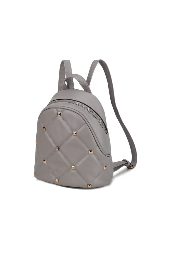 Hayden Quilted Vegan Leather with Studs Womens Backpack by Mia K