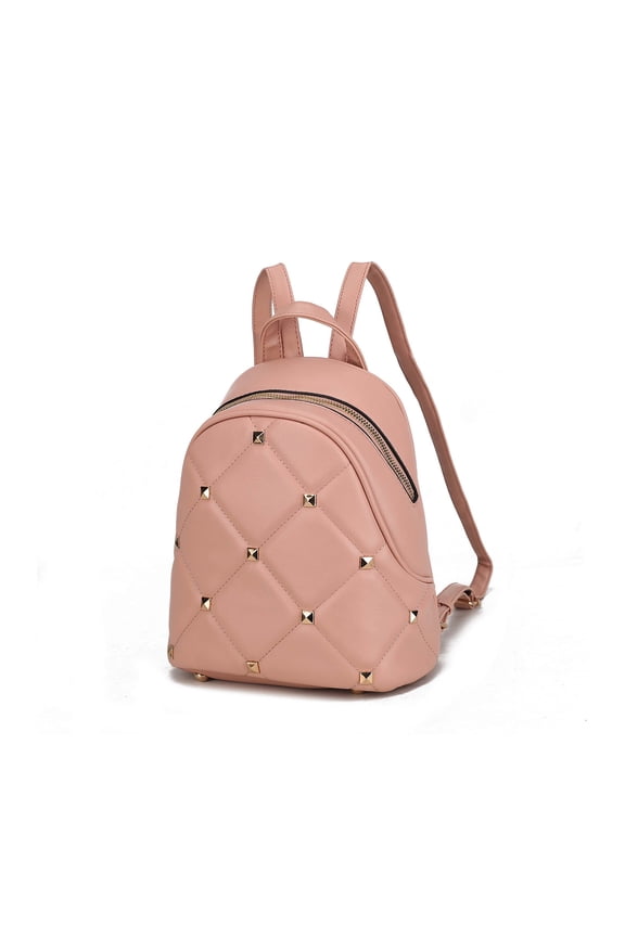 Hayden Quilted Vegan Leather with Studs Womens Backpack by Mia K