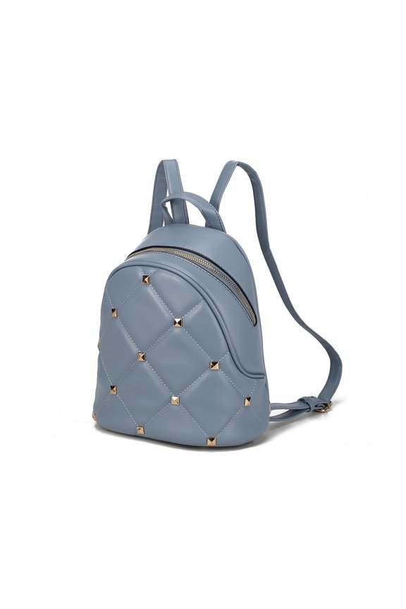 Hayden Quilted Vegan Leather with Studs Womens Backpack by Mia K