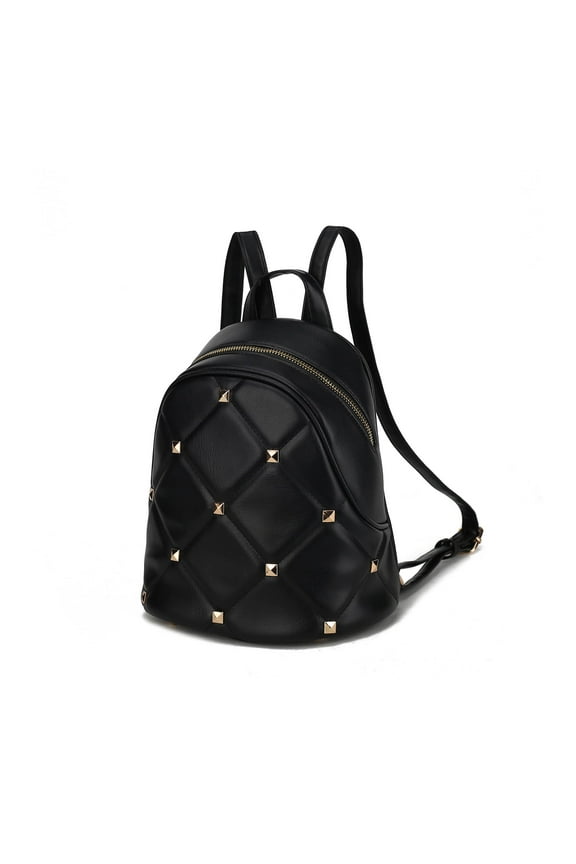 Hayden Quilted Vegan Leather with Studs Womens Backpack by Mia K