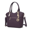 thumbnail image 1 of MKF Collection Hazel Vegan Leather Women's Tote Bag, Functional Shoulder Purse Handbag by Mia K - Purple, 1 of 7