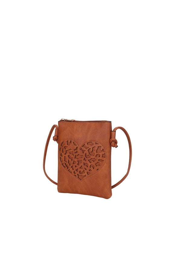 Heartly Crossbody Bag, Vegan Leather Shoulder Bag Handbag Purse by Mia K
