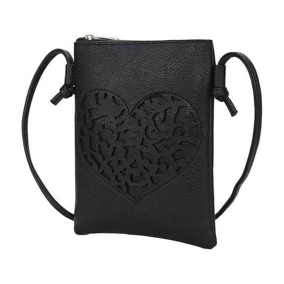MKF Collection Heartly Crossbody Bag, Vegan Leather Shoulder Bag Handbag Purse by Mia K