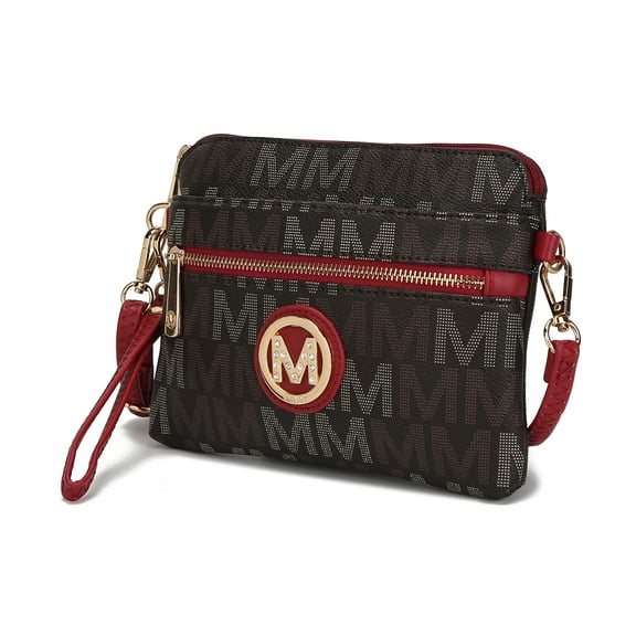 MKF Collection Heidi Vegan Leather Women's Red Crossbody Wristlet Handbag by Mia K