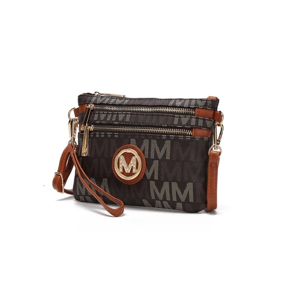 MKF Collection Helen Women's Crossbody Bag Milan M Signature Wristlet Bag Purse by Mia K. - Brown