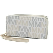 MKF Collection Hofstra Signature Wristlet Wallet for Women's, Handbag Purse by Mia K - White