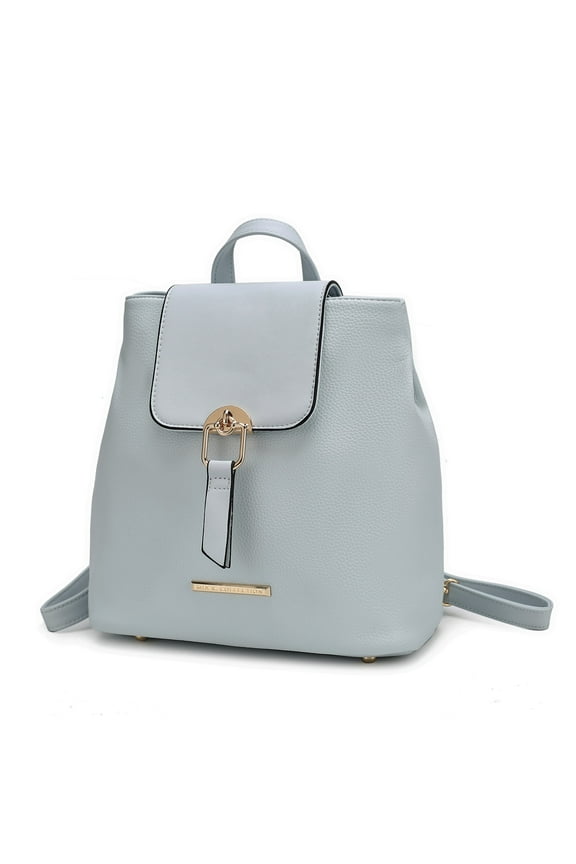 Ingrid Vegan Leather Women's Convertible Backpack, Elegant Bookbag Purse Handbag by Mia K - Light Blue