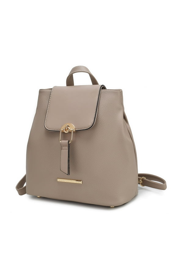 Ingrid Vegan Leather Women's Convertible Backpack, Elegant Bookbag Purse Handbag by Mia K - Taupe