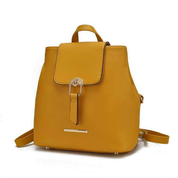MKF Collection Ingrid Vegan Leather Women's Convertible Backpack, Elegant Bookbag Purse Handbag by Mia K - Yellow