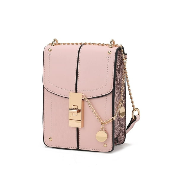 MKF Collection Iona Women's Crossbody Bag, Vegan Leather Purse and Handbag Shoulder Bag by Mia K - Pink