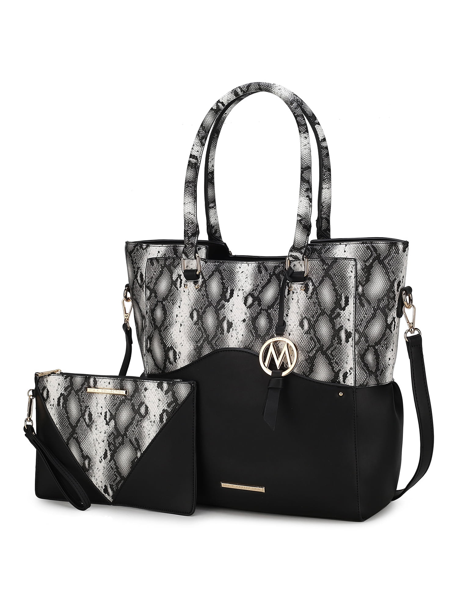 MKF Collection Iris Snake-Embossed Vegan Leather Women's Tote Handbag by  Mia K. - Black