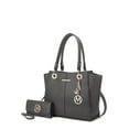 thumbnail image 1 of MKF Collection Ivy Vegan Leather Women's Tote Handbag with Wallet by Mia K., 2-Piece, Charcoal, 1 of 13